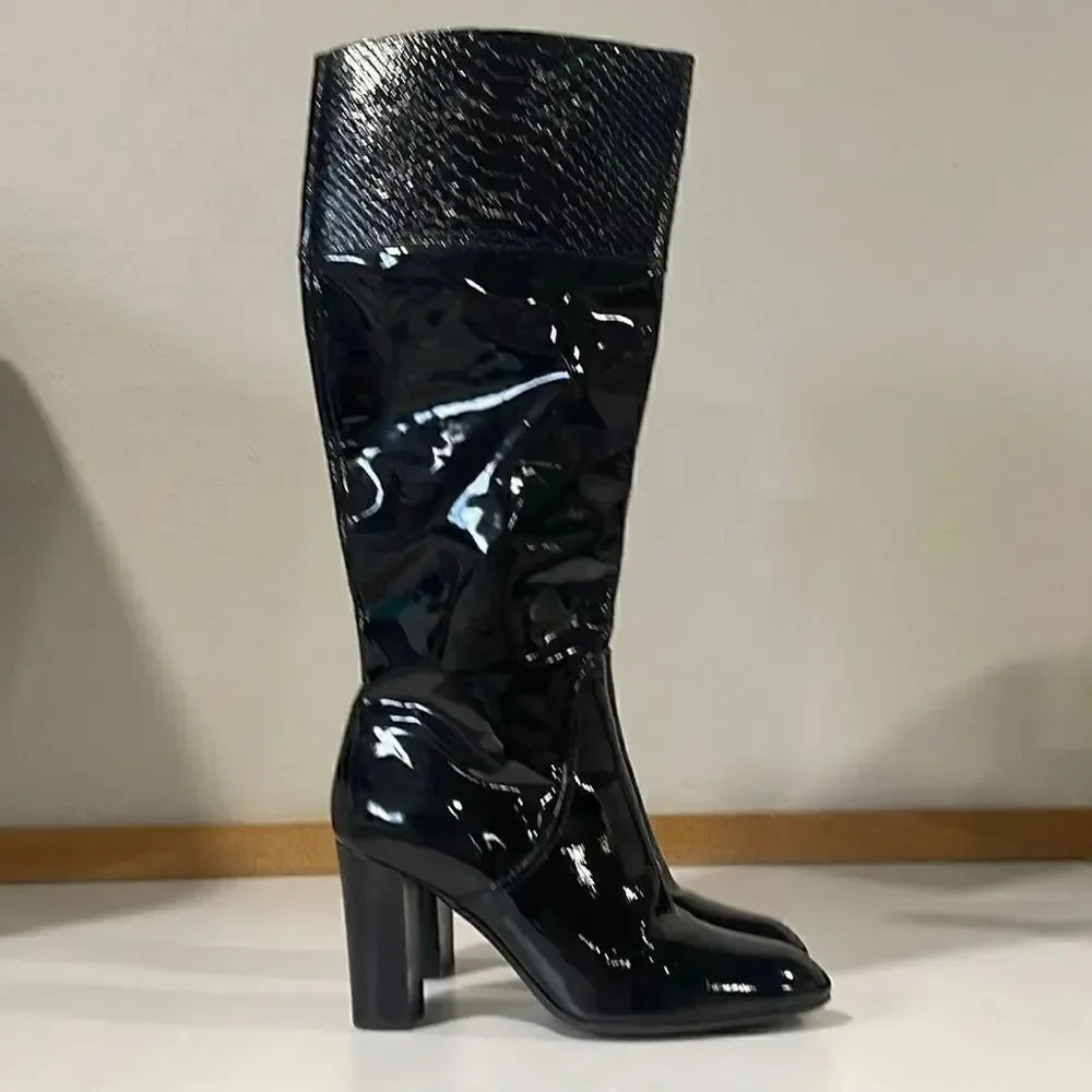 COACH PATENT LEATHER BOOTS SIZE 8.5